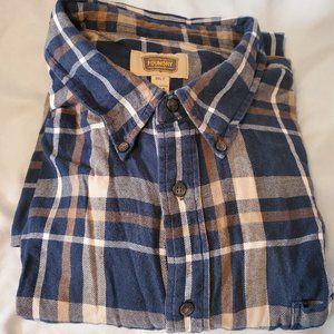The Foundry Supply Co 3XLT long sleeve cotton flannel button down - blue plaid